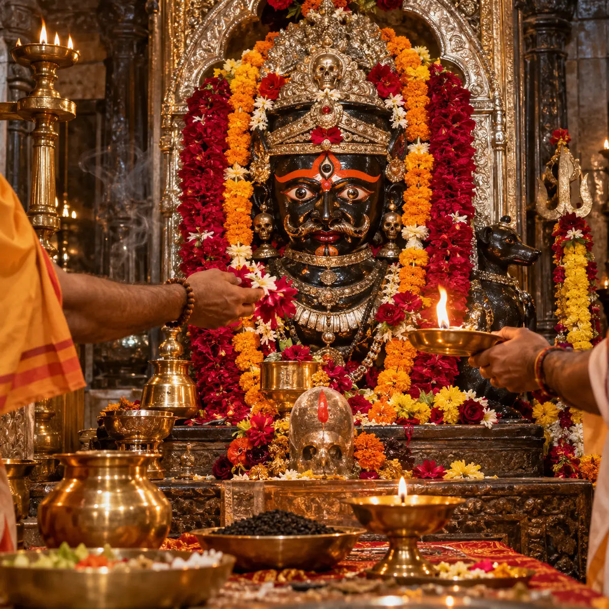 Kaal Bhairav Puja with 2 Priests in Ujjain – Protection & Blessings