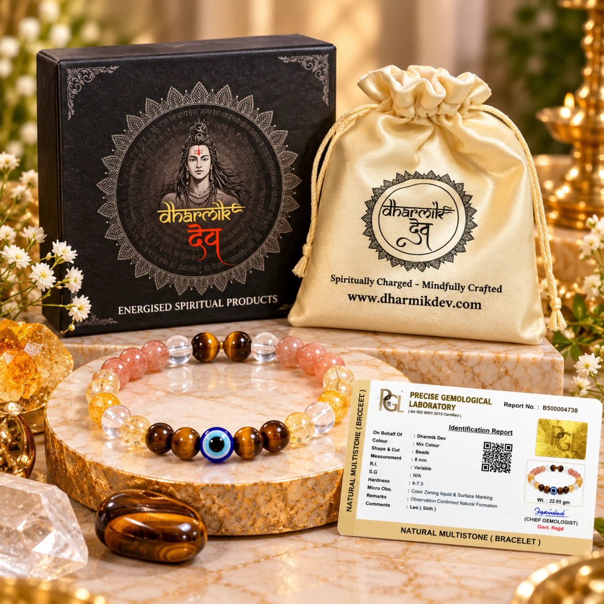 Leo (Simha) Crystal Bracelet (Govt Lab Certified)