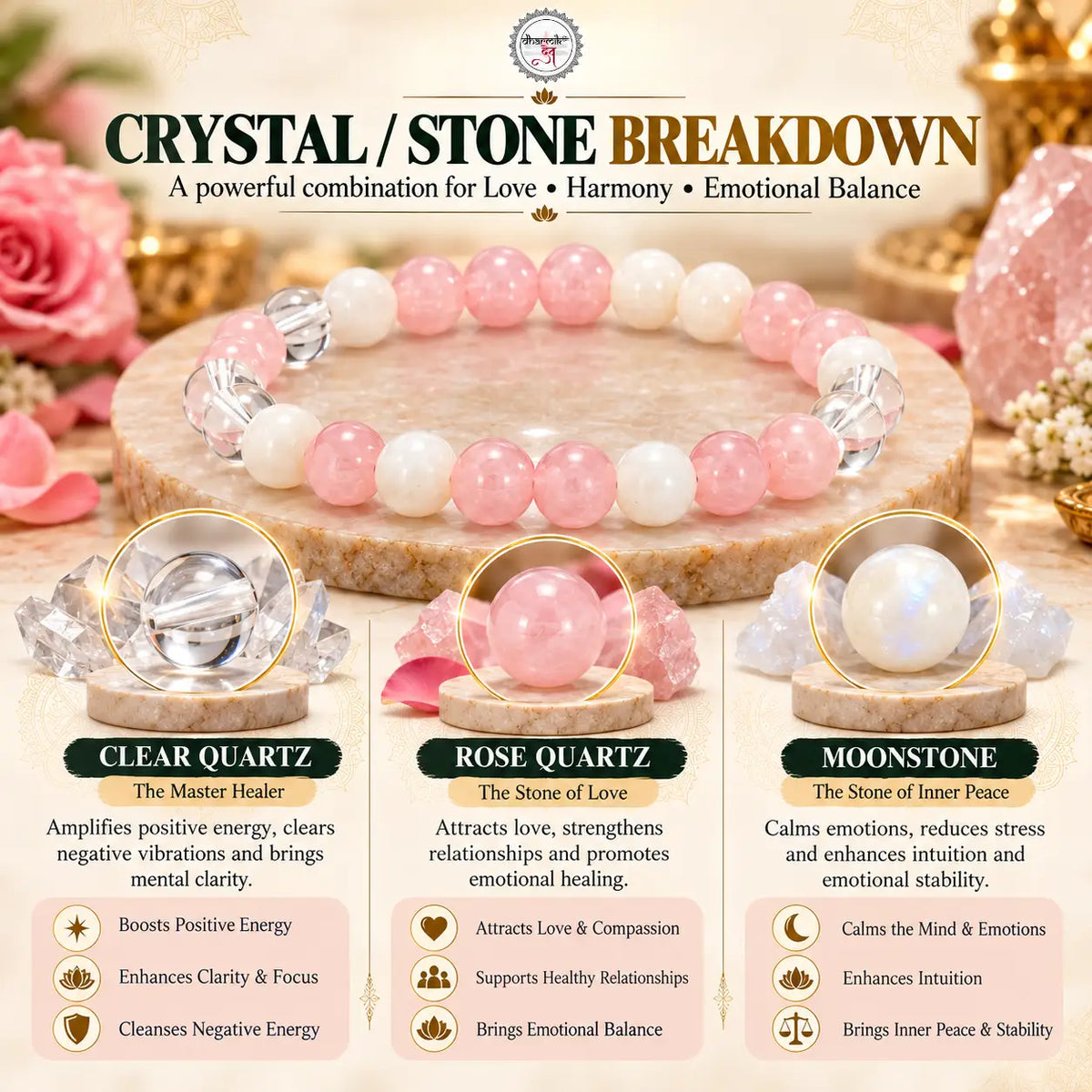 Mulank 6 Crystal Bracelet (Govt Lab Certified)