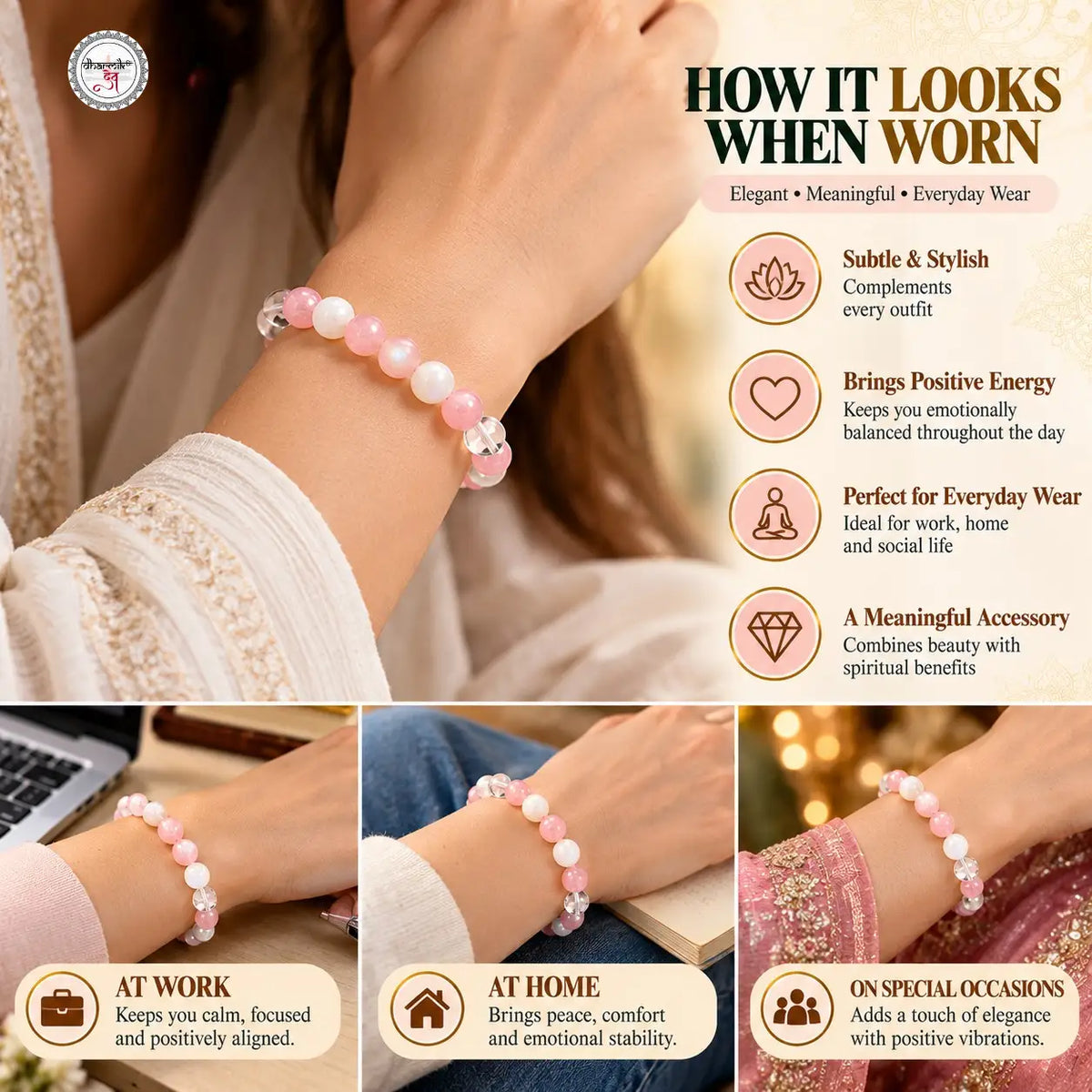 Mulank 6 Crystal Bracelet (Govt Lab Certified)