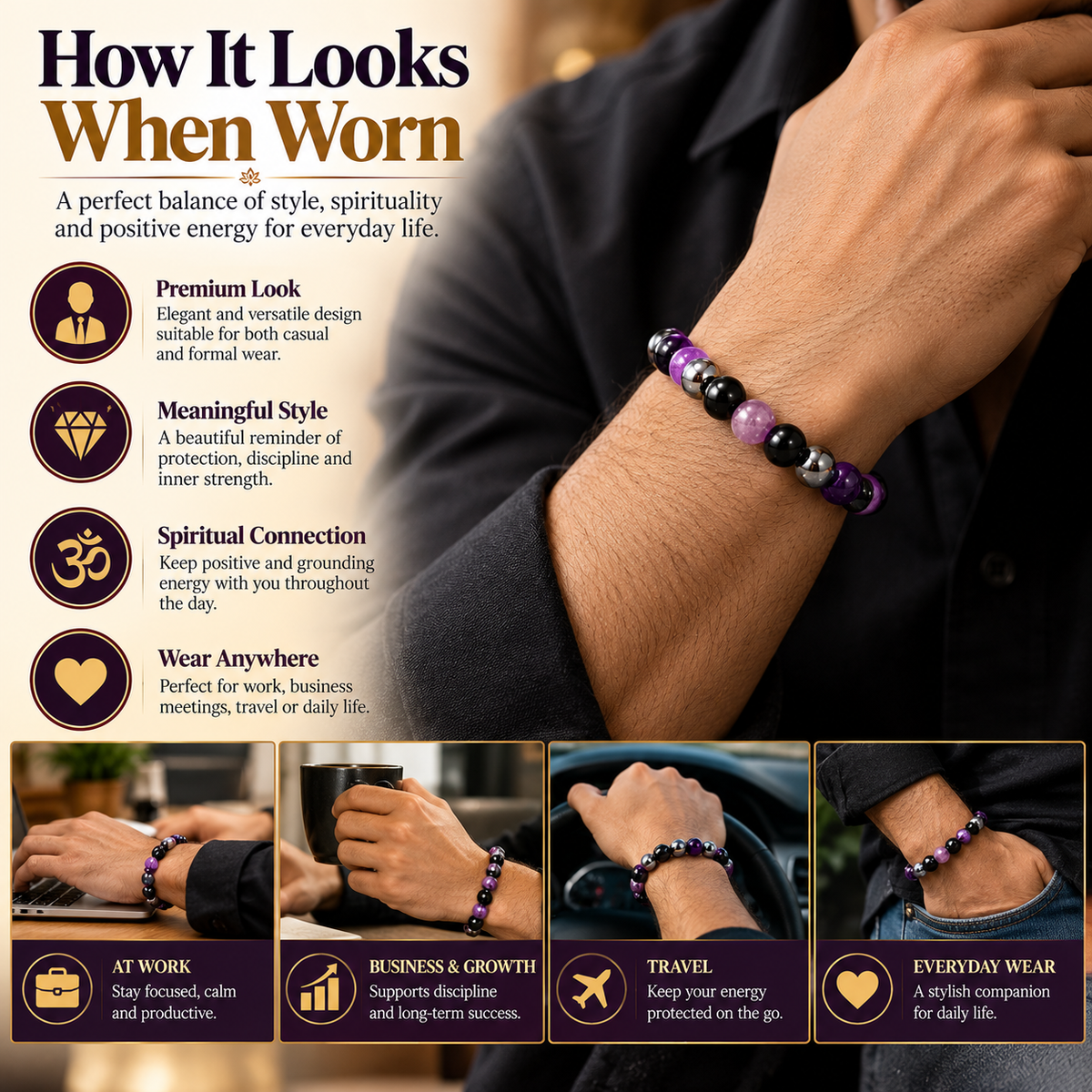 Mulank 8 Crystal Bracelet (Govt Lab Certified)