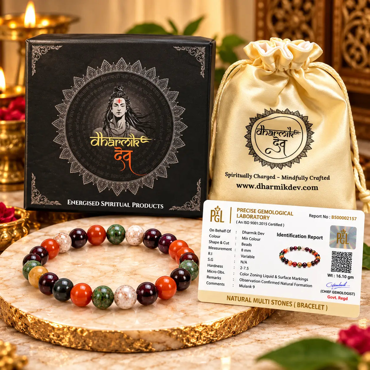 Mulank 9 Crystal Bracelet (Govt Lab Certified)