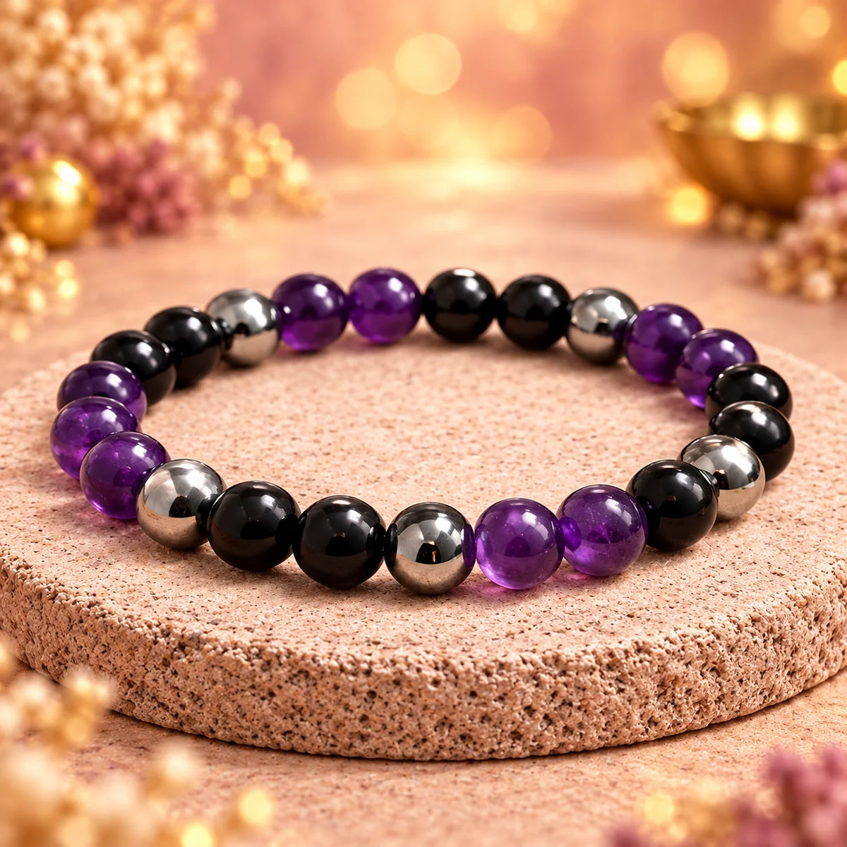 7 Mukhi Rudraksha & Mulank 8 Bracelet Combo