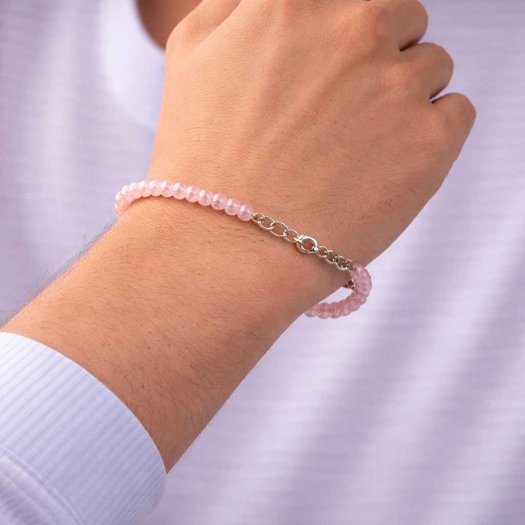 Rose Quartz Anklet 100% Original with Certificate