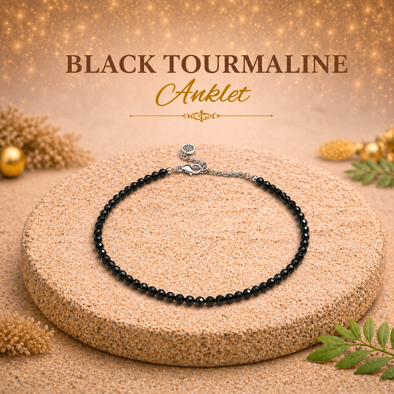 Black Tourmaline Anklet
