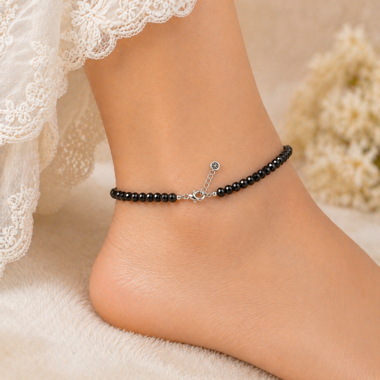 Black Tourmaline Anklet