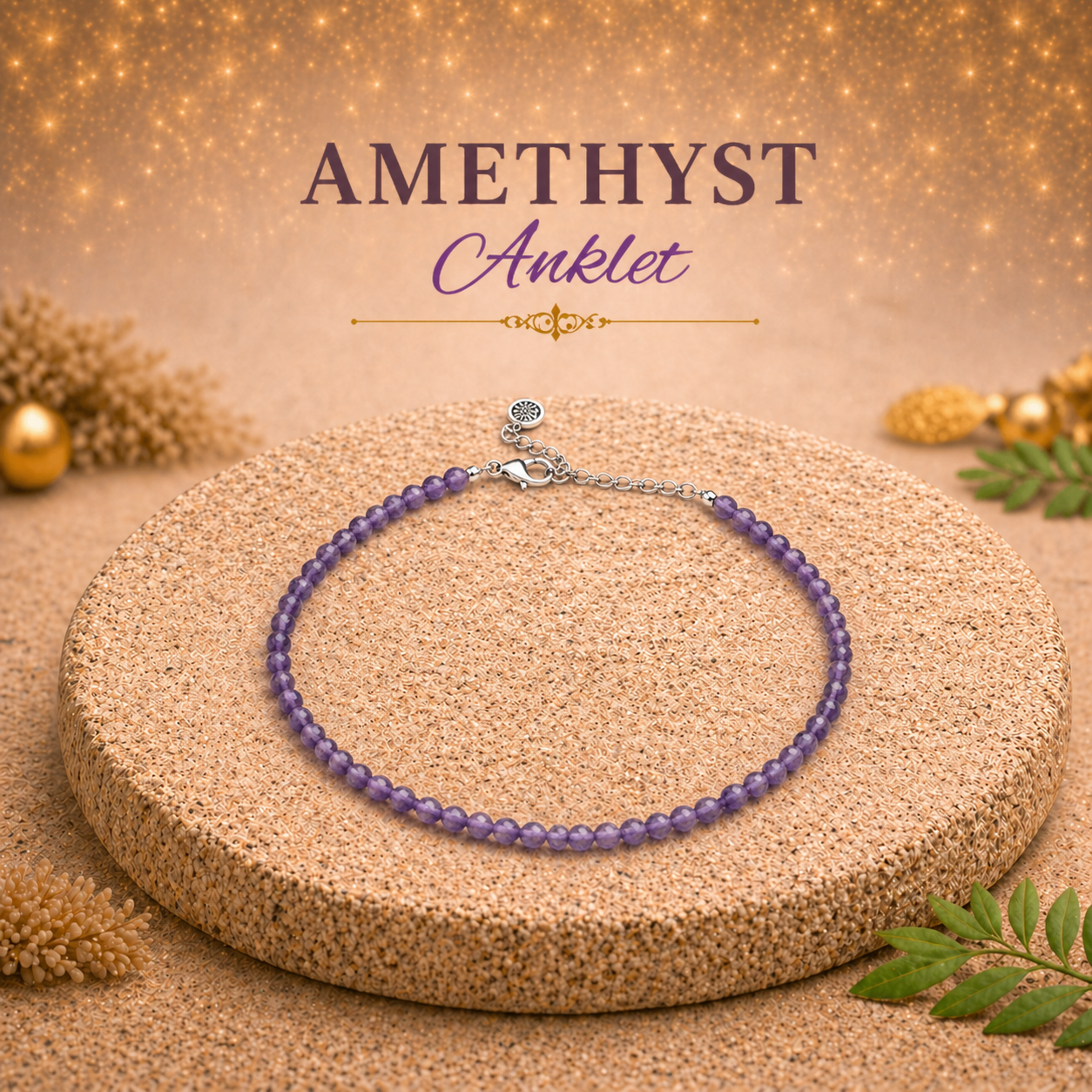 amethyst anklet
