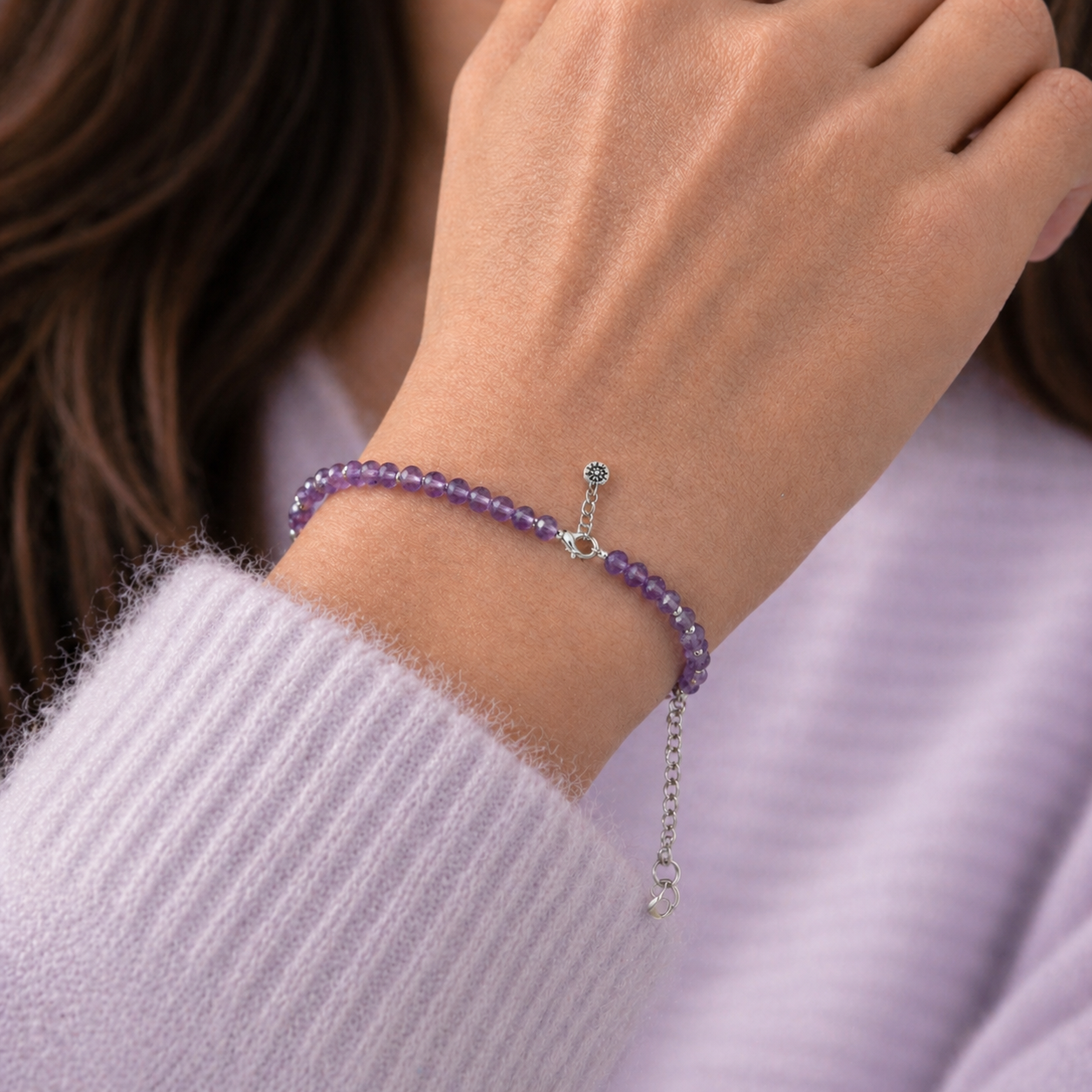 amethyst anklet