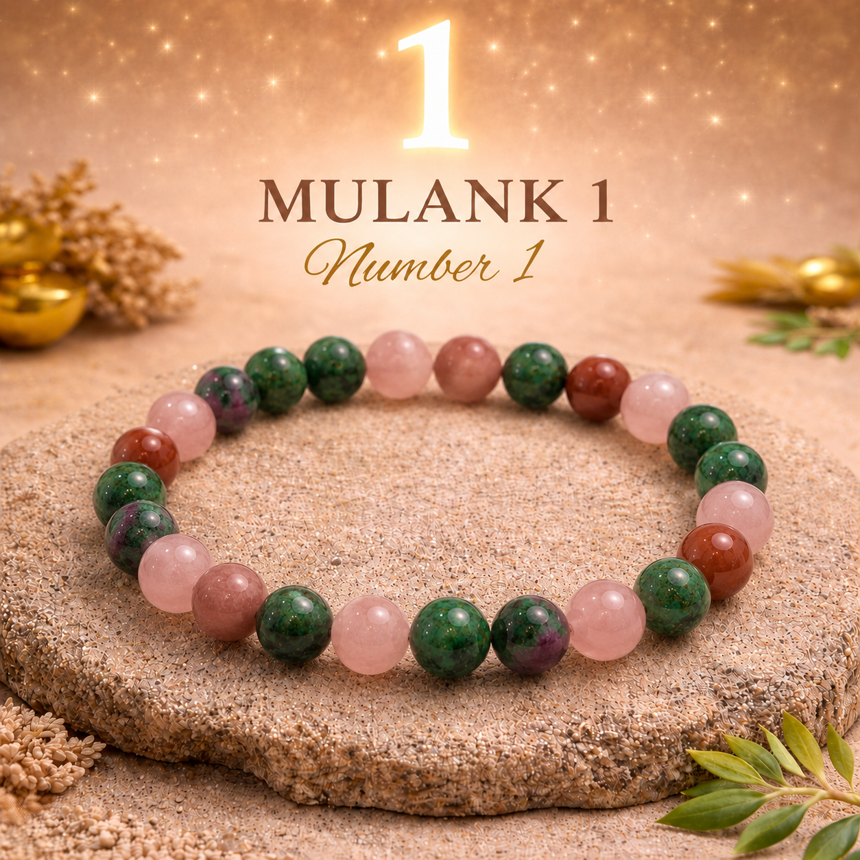 Mulank 1 Crystal Bracelet (Govt Lab Certified)