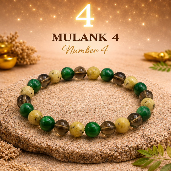 Mulank 4 Crystal Bracelet (Govt Lab Certified)