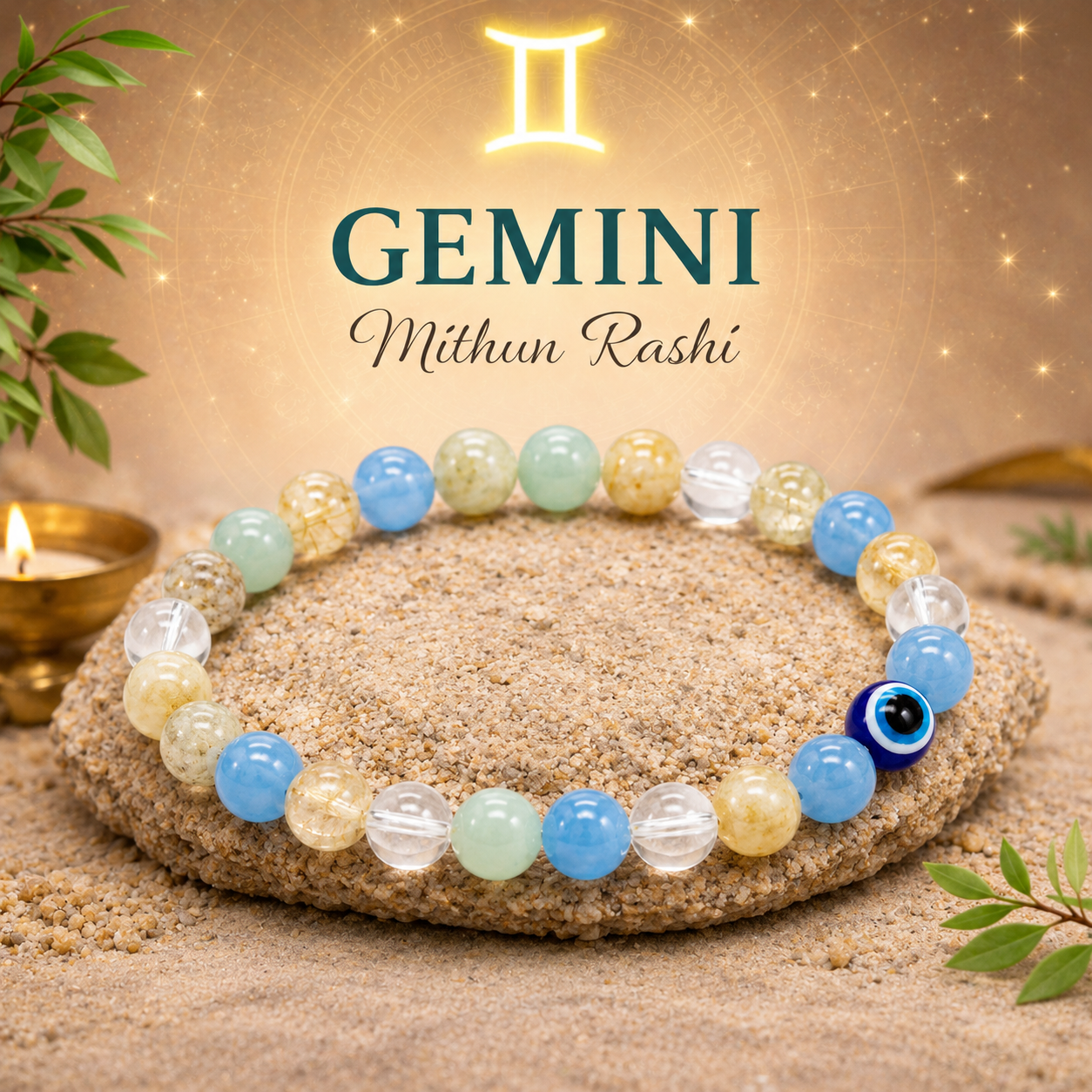 Gemini (Mithun) Crystal Bracelet (Govt Lab Certified)