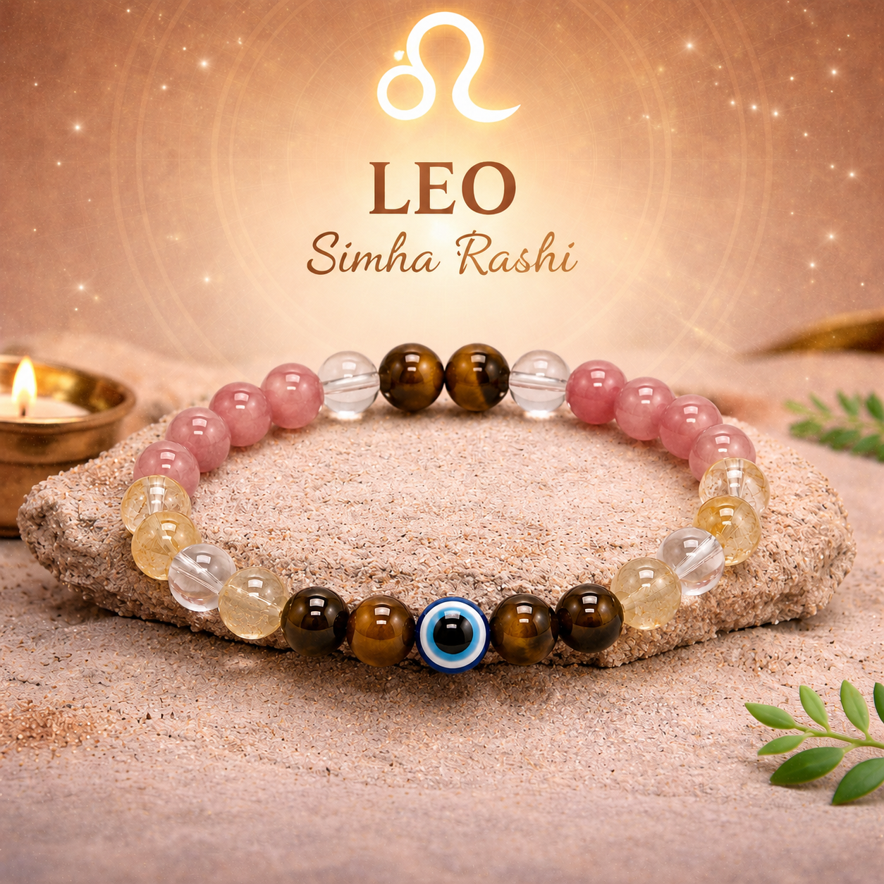Leo (Simha) Crystal Bracelet (Govt Lab Certified)