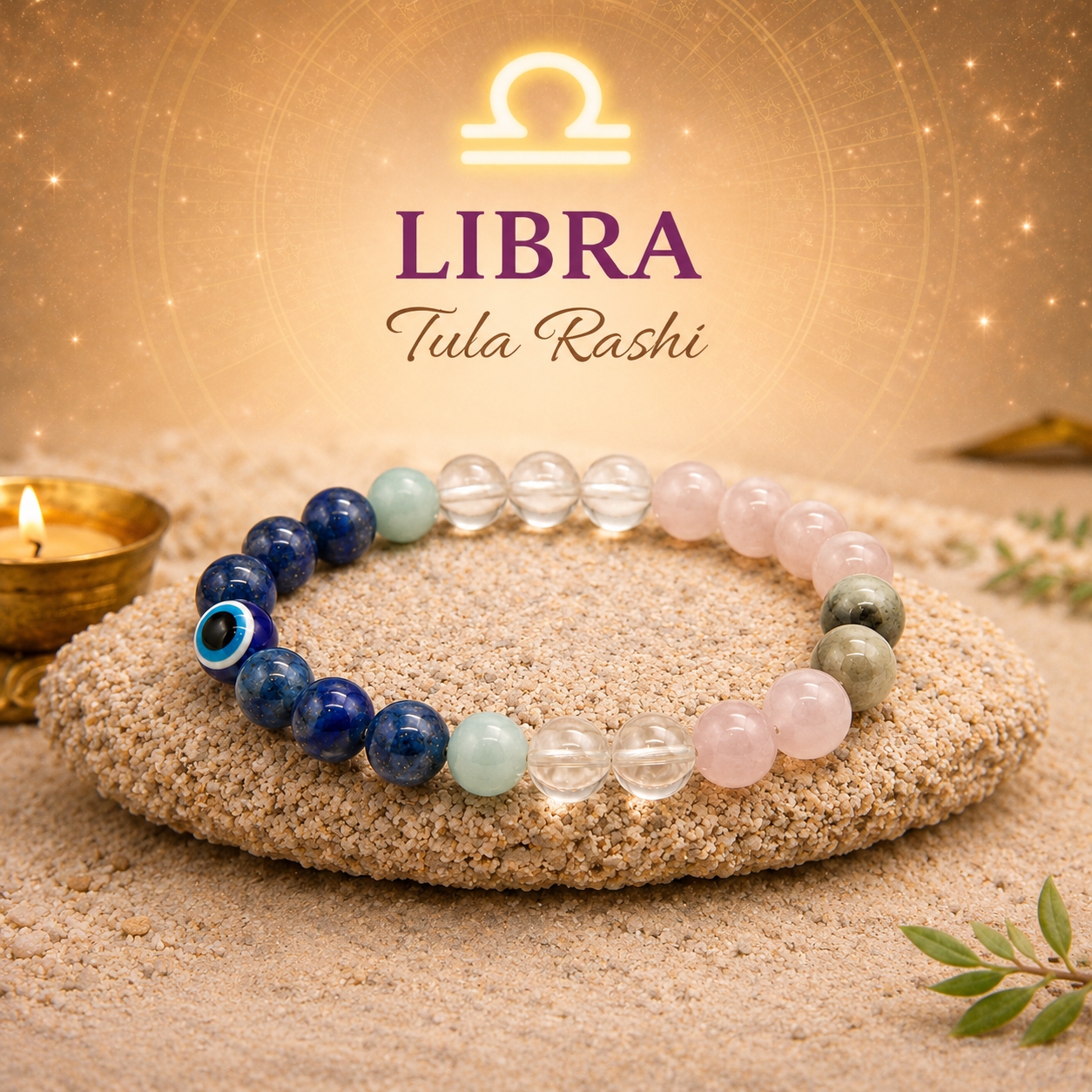 Libra (Tula) Crystal Bracelet (Govt Lab Certified)