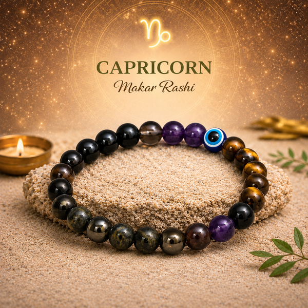Capricorn (Makar) Crystal Bracelet (Govt Lab Certified)