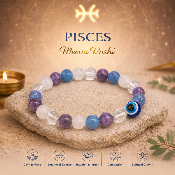 Pisces (Meen) Crystal Bracelet (Govt Lab Certified)