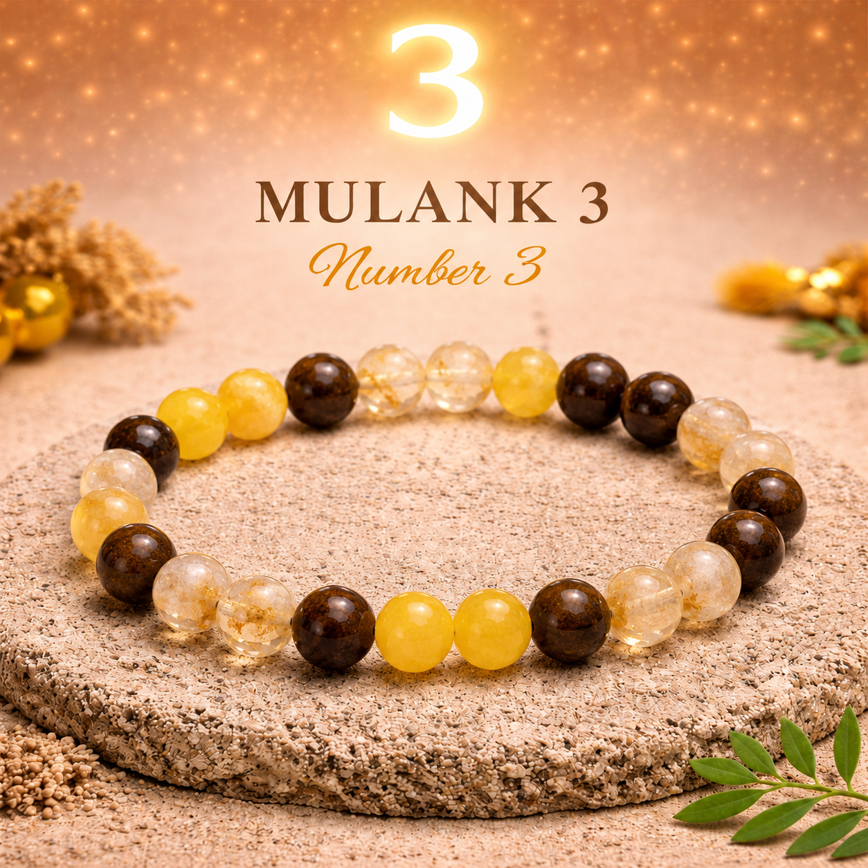 Mulank 3 Crystal Bracelet (Govt Lab Certified)