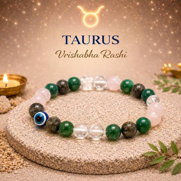TAURUS (Vrishabh) Crystal Bracelet (Govt Lab Certified)