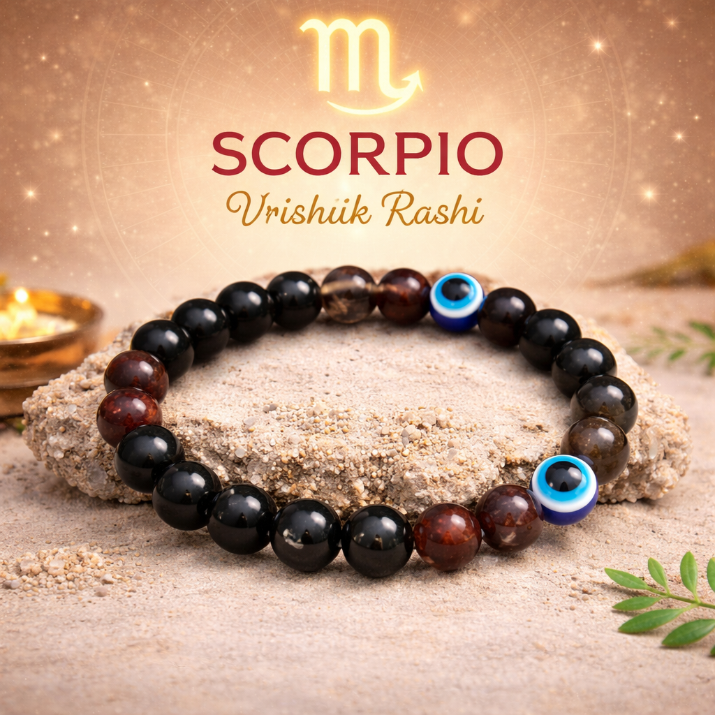 Scorpio (Vrishchik) Crystal Bracelet (Govt Lab Certified)