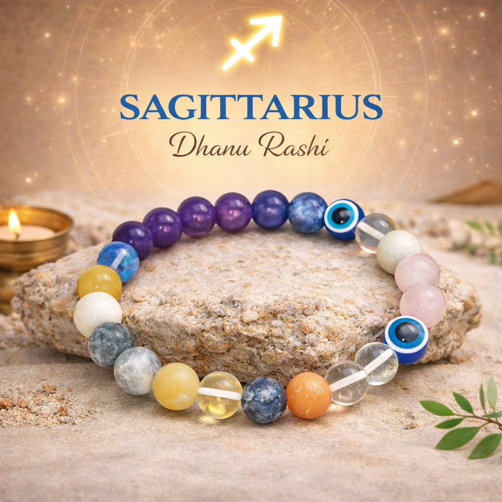 Sagittarius (Dhanu) Crystal Bracelet (Govt Lab Certified)