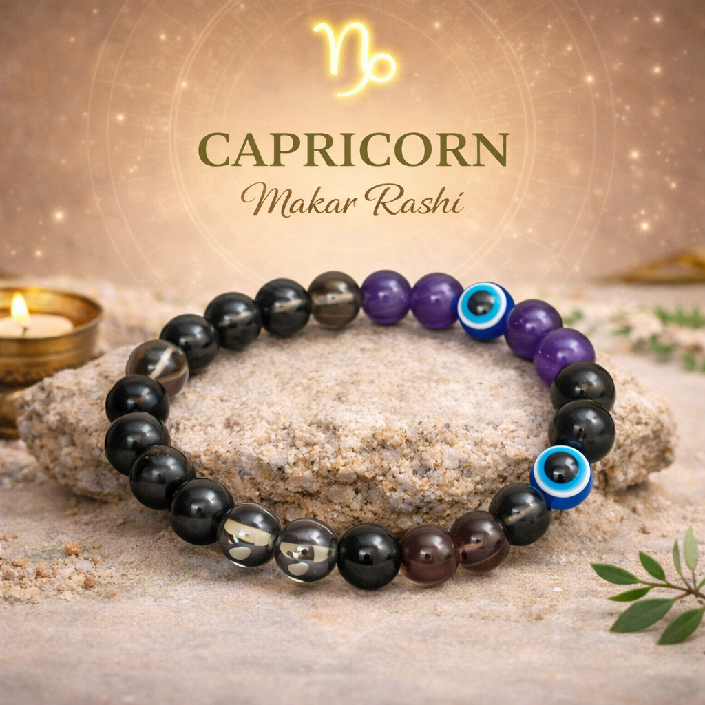 Capricorn (Makar) Crystal Bracelet (Govt Lab Certified)