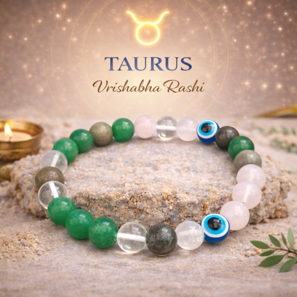 TAURUS (Vrishabh) Crystal Bracelet (Govt Lab Certified)