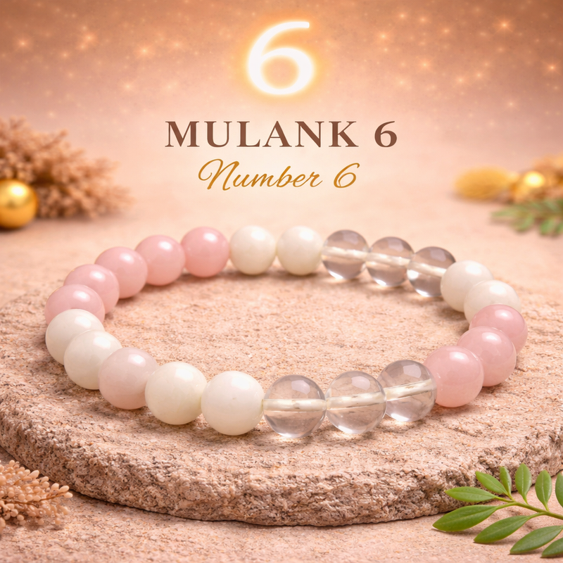 Mulank 6 Crystal Bracelet (Govt Lab Certified)