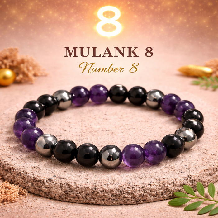 Mulank 8 Crystal Bracelet (Govt Lab Certified)