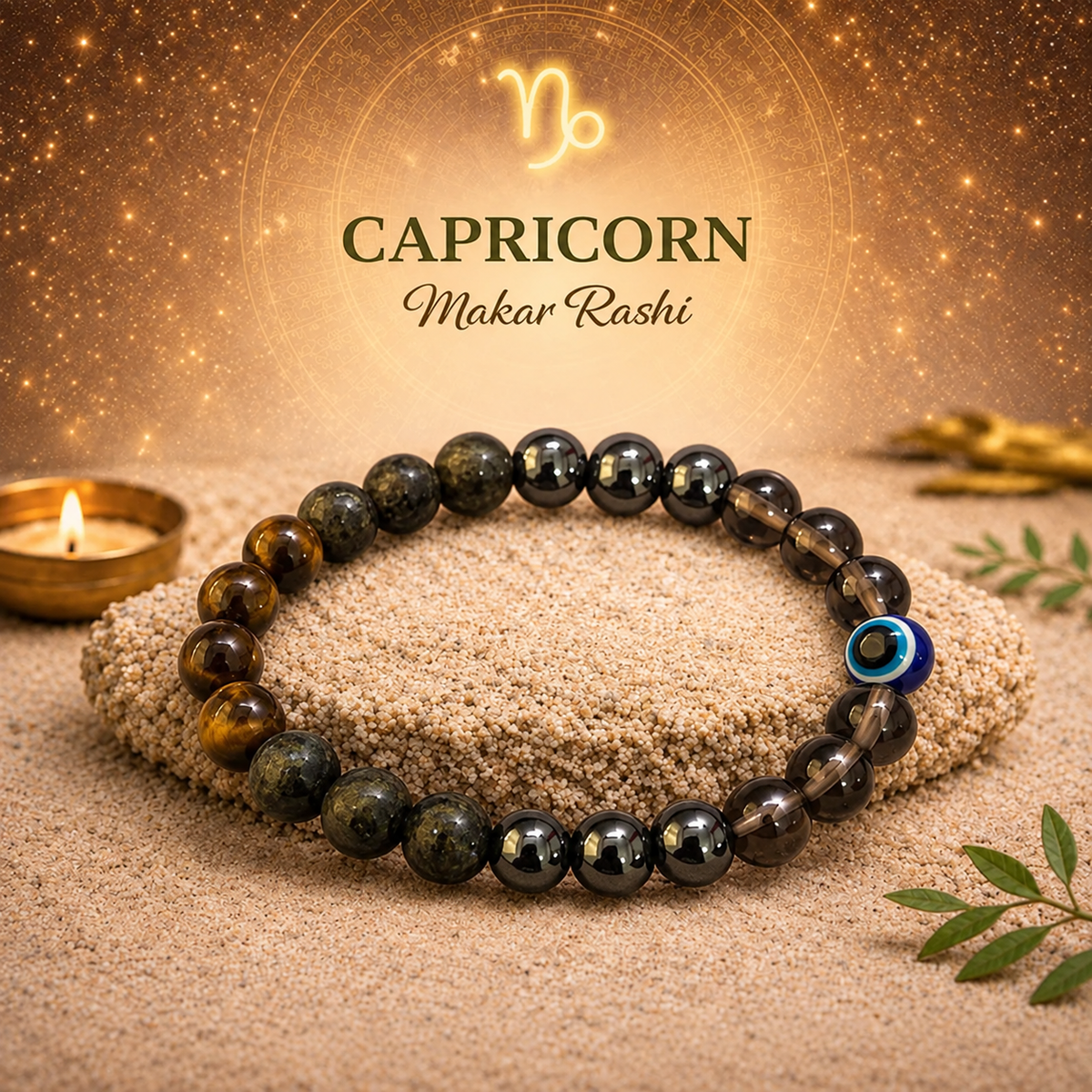 Capricorn (Makar) Crystal Bracelet (Govt Lab Certified)