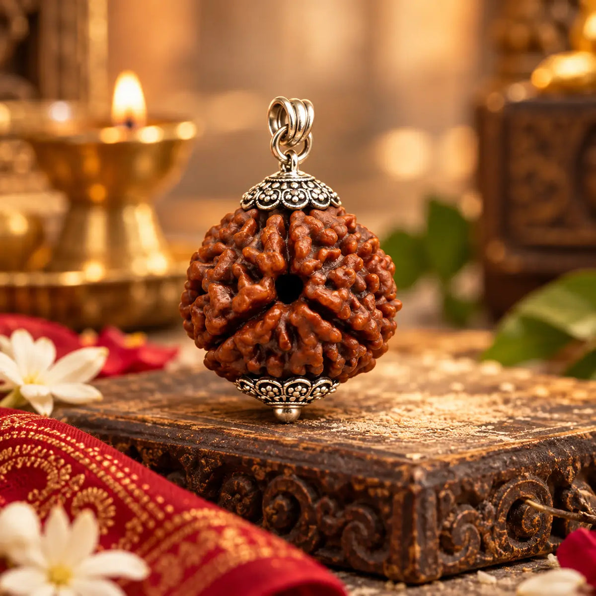 Mulank 9 Crystal Bracelet + 3 Mukhi Rudraksha Combo – Strength, Confidence & Positive Energy