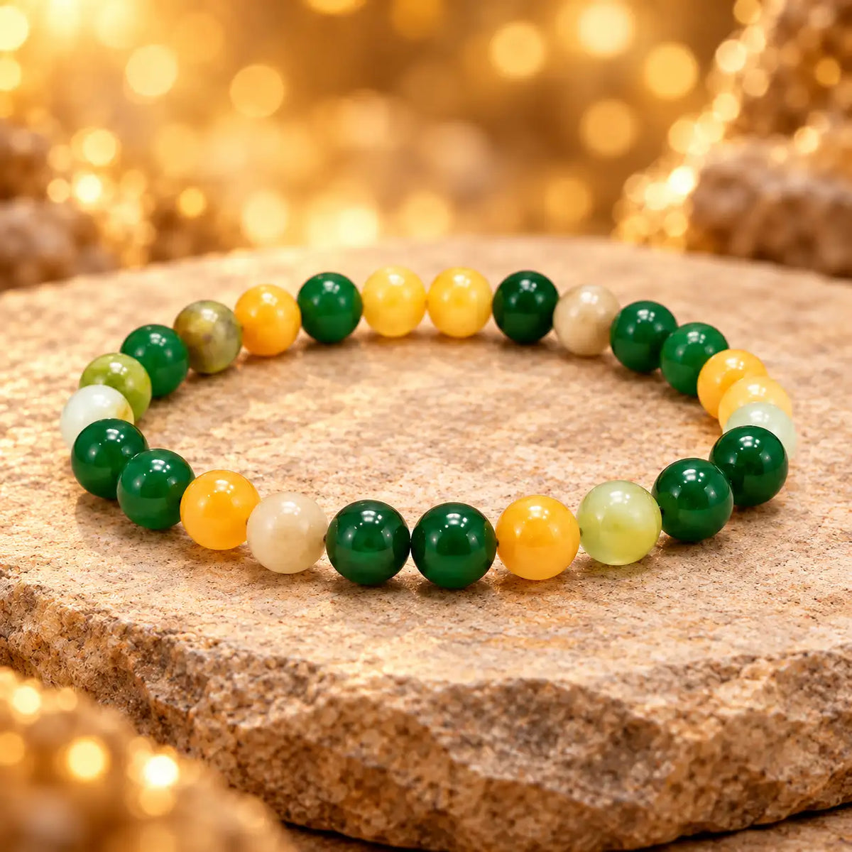 Mulank 5 Crystal Bracelet + 4 Mukhi Rudraksha Combo | Govt. Lab Certified