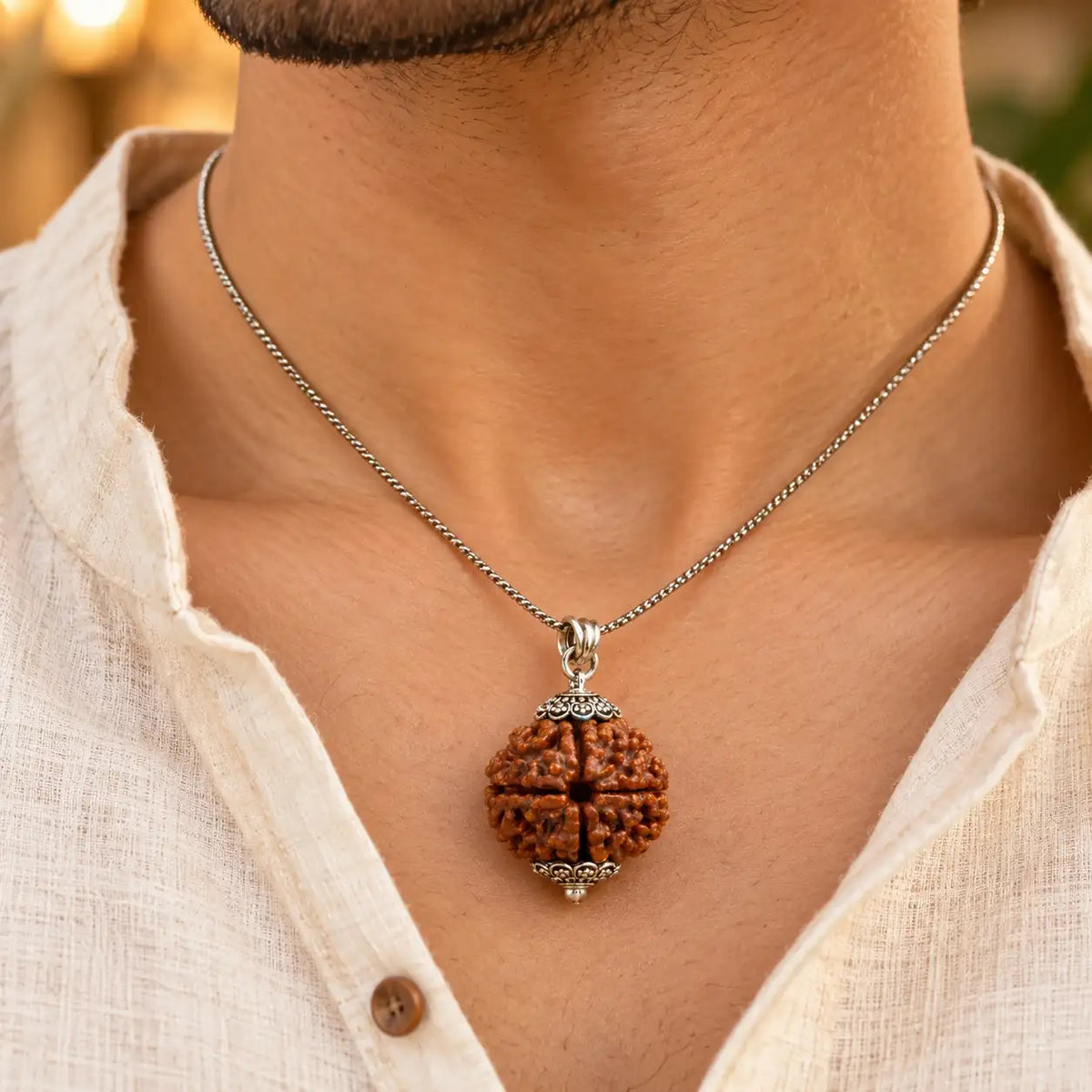 Mulank 5 Crystal Bracelet + 4 Mukhi Rudraksha Combo | Govt. Lab Certified