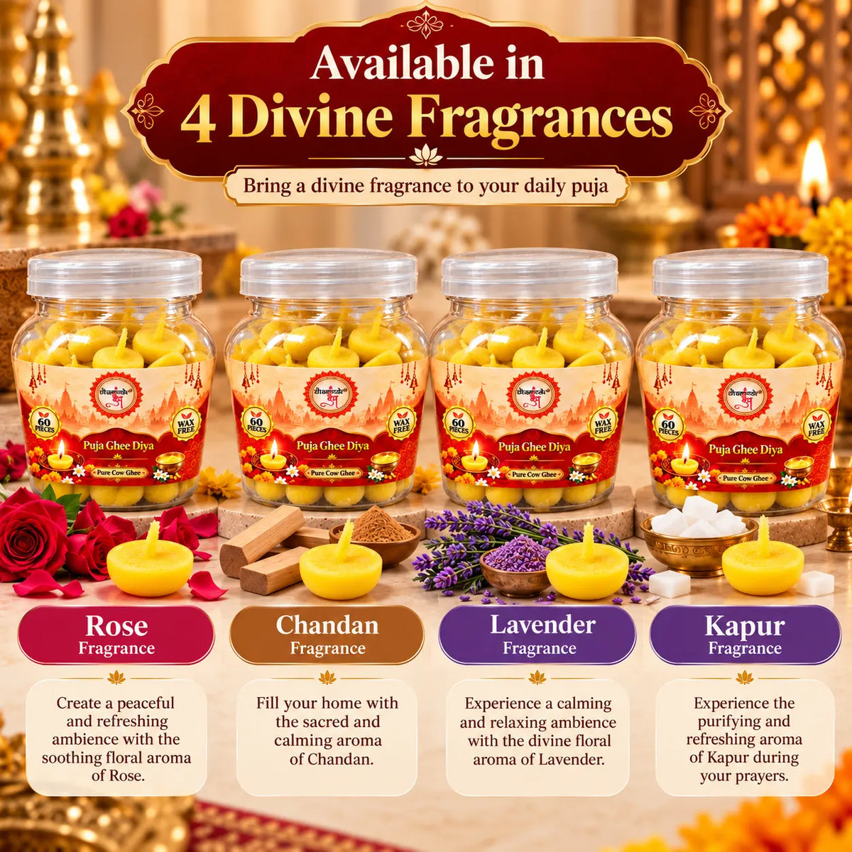 Ghee Diya – Ready to Light for Daily Puja & Aarti | Dharmik Dev