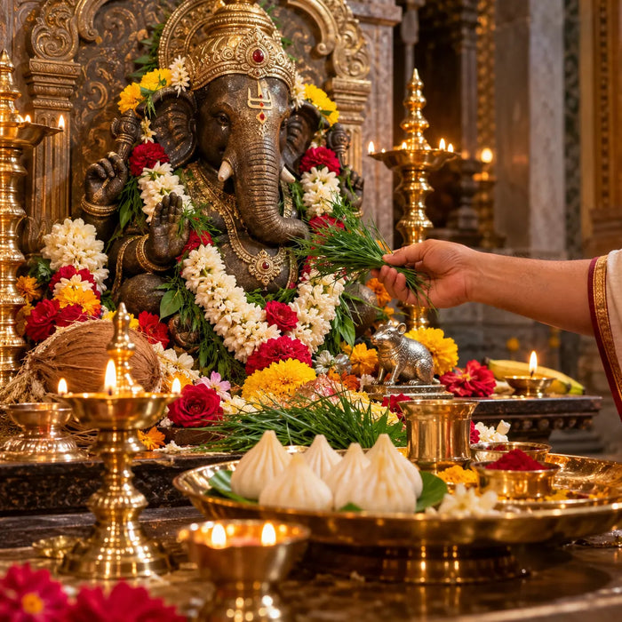 Ganesh Stotra Path with 1008 Durva & 108 Modak Arpan in Ujjain – Chintaman Ganesh