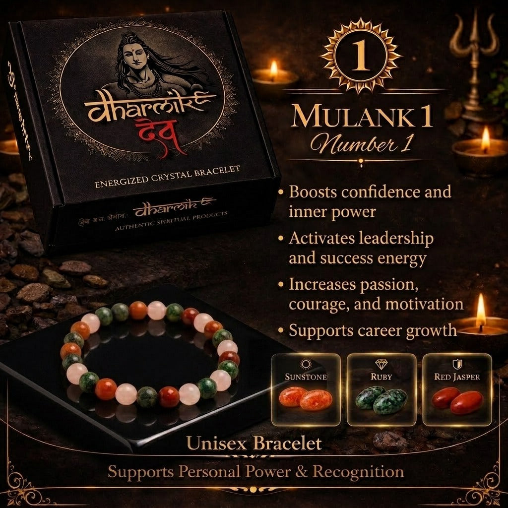 Mulank 1 Crystal Bracelet (Govt Lab Certified)