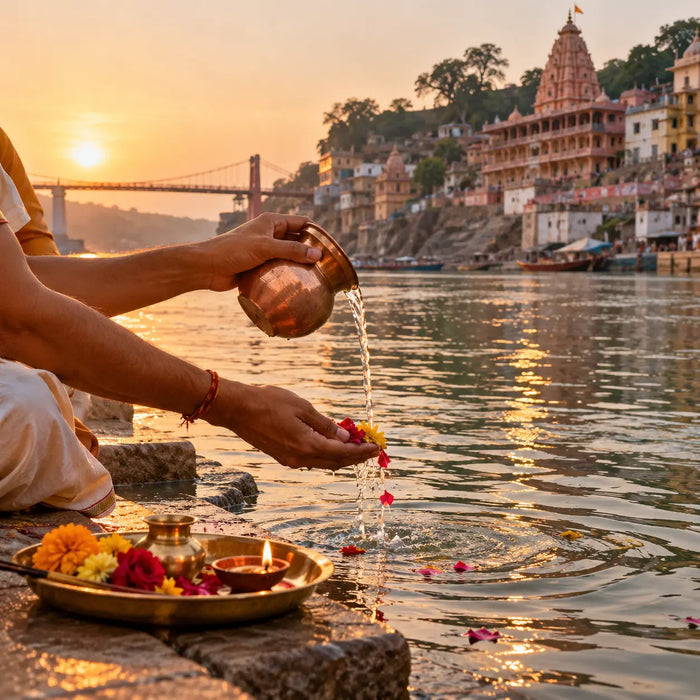 Narmada Mata Abhishek Puja at Mamleshwar Mahadev, Omkareshwar