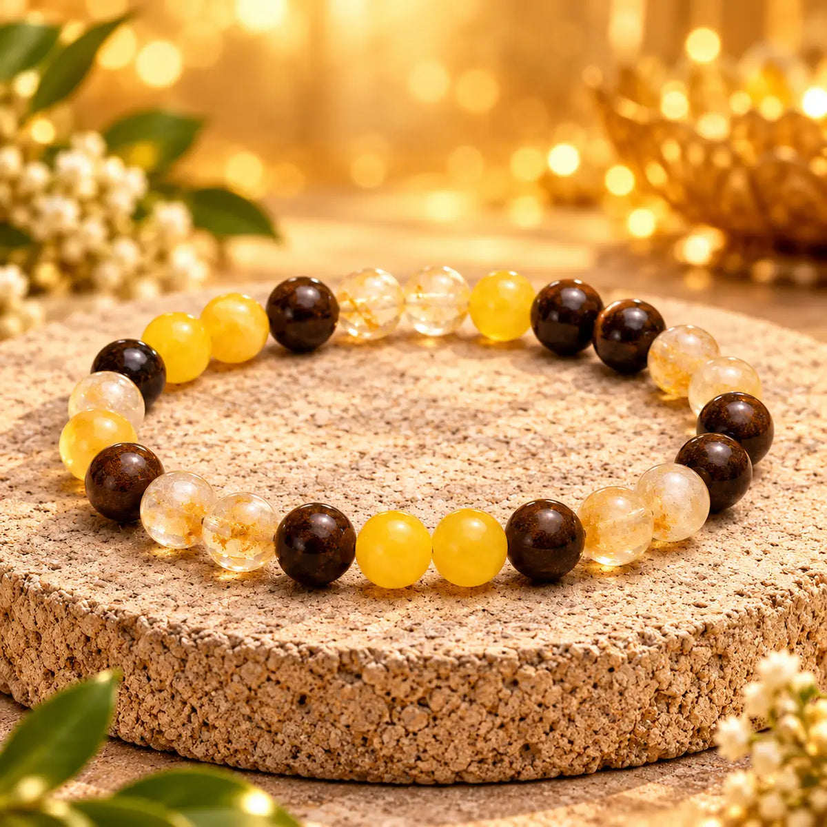 5 Mukhi Rudraksha & Mulank 3 Crystal Bracelet Combo – Govt. Lab Certified