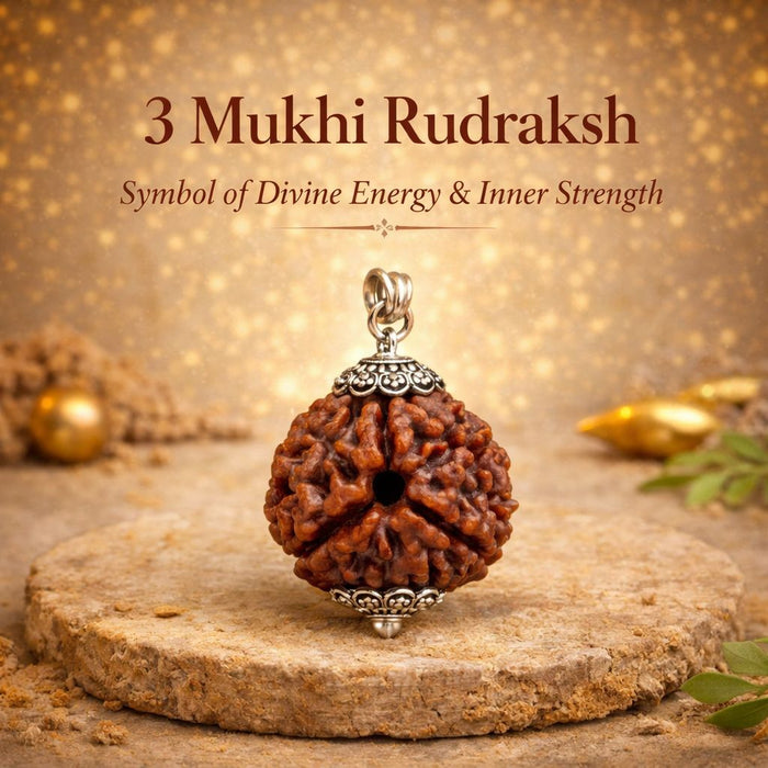 3 Mukhi Rudraksha (Government Lab Certified)