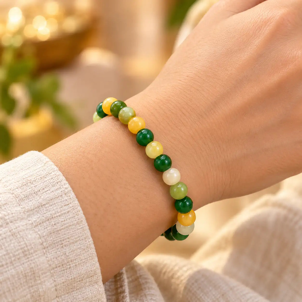 Mulank 5 Crystal Bracelet + 4 Mukhi Rudraksha Combo | Govt. Lab Certified