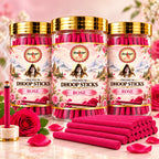 Rose Dhoop Sticks – Pack of 3 (125g Each) | Premium Floral Fragrance for Puja & Meditation