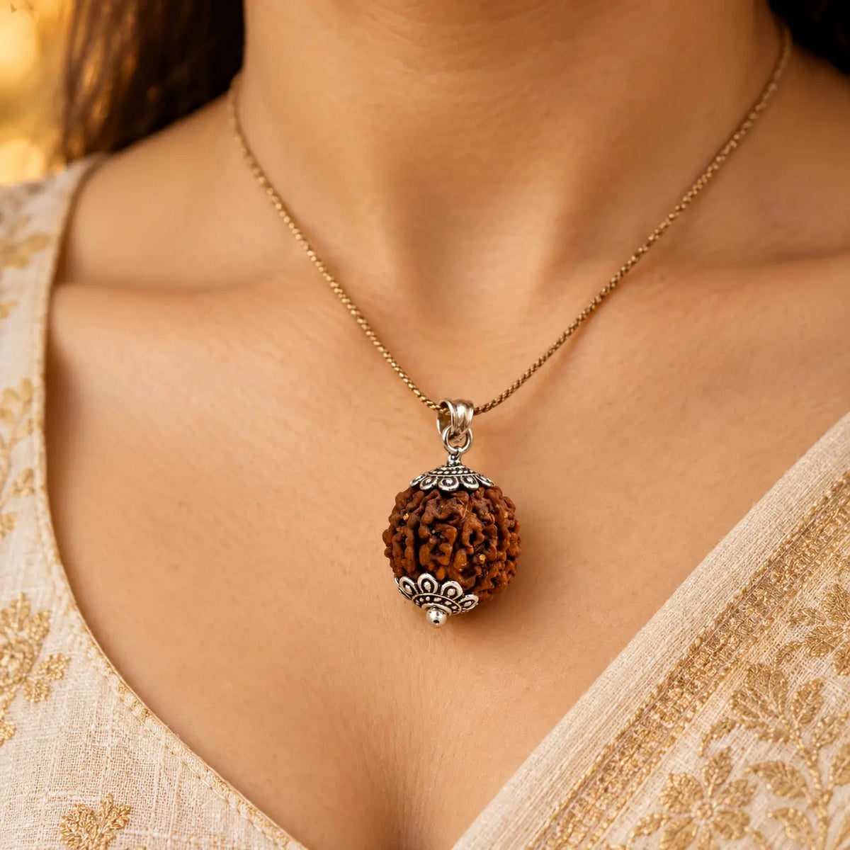 7 Mukhi Rudraksha & Mulank 8 Crystal Bracelet Combo