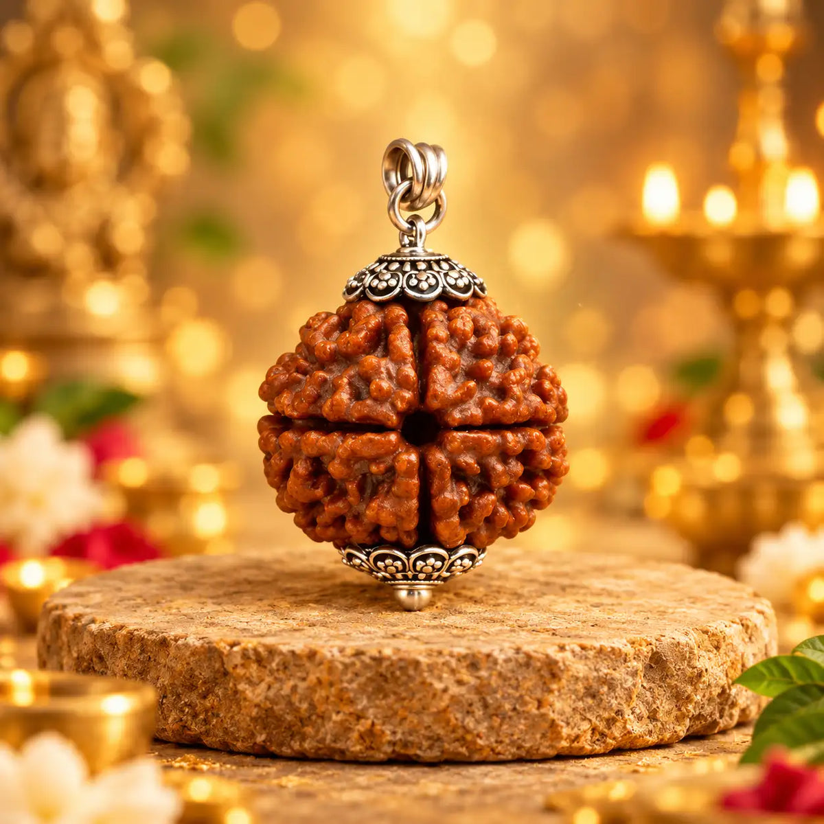 Mulank 5 Crystal Bracelet + 4 Mukhi Rudraksha Combo | Govt. Lab Certified