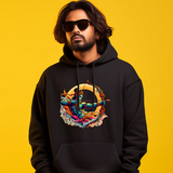Bhagwan Ram Bow & Arrow Printed Black Hoodie for Men