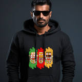Bhagwan Jagannath Printed Black Hoodie for Mens