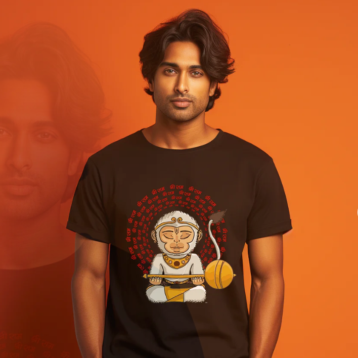 Bajrangbali Mighty Hanuman Printed Tshirt