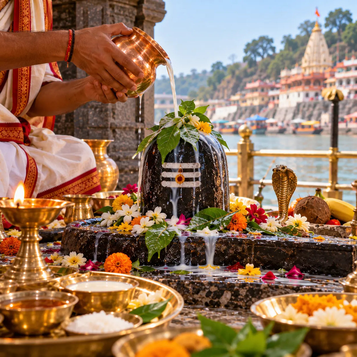 Laghu Rudrabhishek Puja at Mamleshwar Mahadev, Omkareshwar