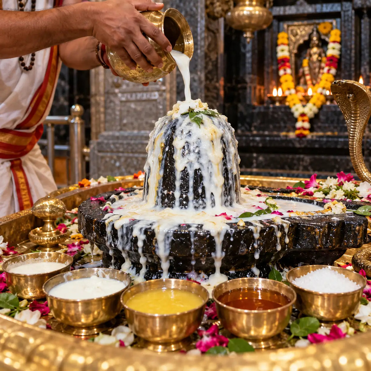 Panchamrit Abhishek E-Aradhana at Omkareshwar Jyotirlinga