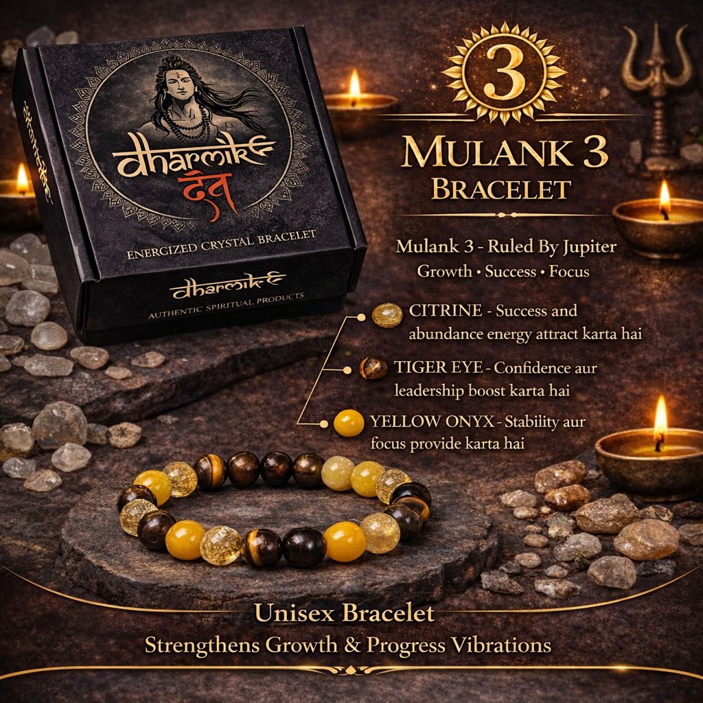 Mulank 3 Crystal Bracelet (Govt Lab Certified)