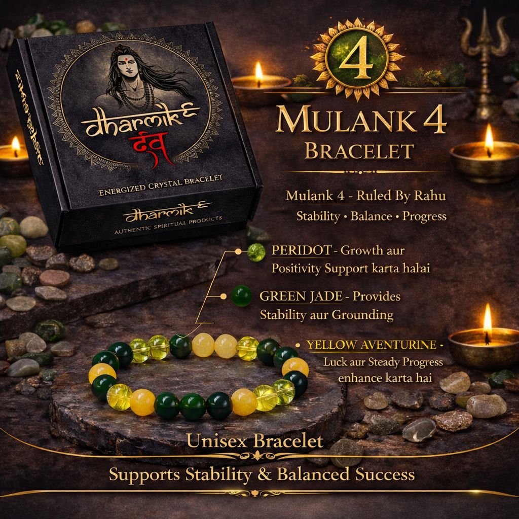 Mulank 4 Crystal Bracelet (Govt Lab Certified)