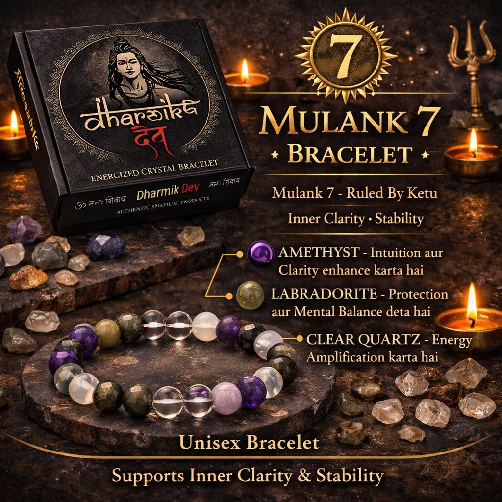 Mulank 7 Crystal Bracelet (Govt Lab Certified)