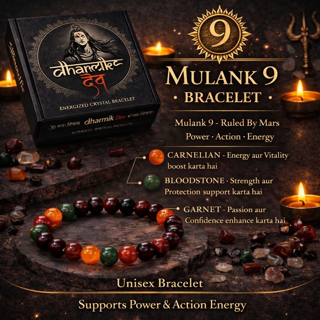 Mulank 9 Crystal Bracelet (Govt Lab Certified)